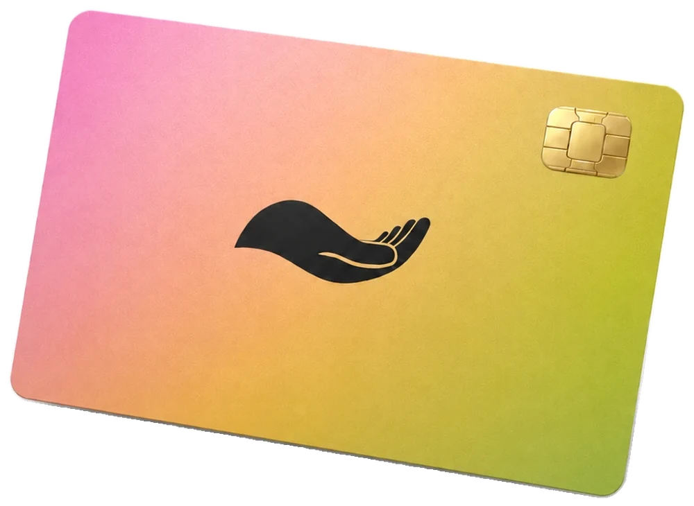 The coup card — your balance, counted in tokens
