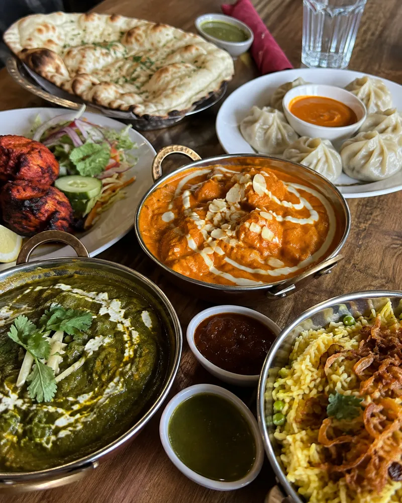 Indian dishes shared at the table