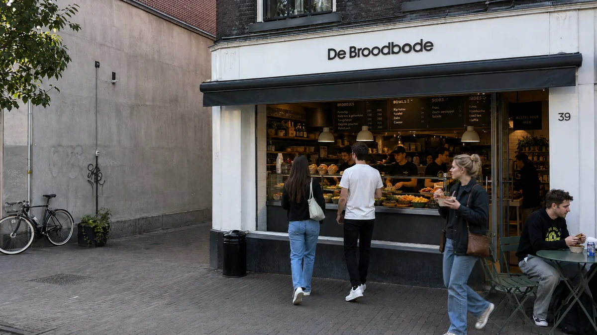 Customers ordering at a coup partner's counter